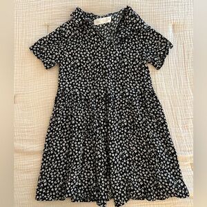 Zara Floral Black and White Dress. Sz 7